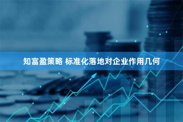 知富盈策略 标准化落地对企业作用几何